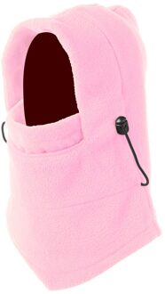 1 Pc Winter Warm Thermische Fleece Balaclava Sjaal Fietsen Wandelen Volledige Ski Gezicht Cover Halswarmer Outdoor Winddicht Snood Hood hoed roze