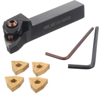 1 Pc Wwlnr1616H08 Gereedschaphouder Boring Bar 16X125Mm + 4 Stuks Wnmg0804 Inserts Met L wrench Voor Draaibank Draaien Gereedschap
