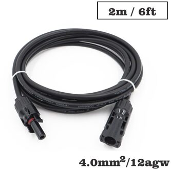 1 Pc X 4mm2 12AWG 3ft 6ft 9ft 15ft 30ft Pv Connector Extension Verbinding Tak Zwarte Parallelle Serie Verleng Kabel