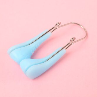 1 Pc Zachte Siliconen Neusbrug Vormgeven Corrector Neus Up Afslanken Neus Shaper Lifting Clip Massager Beauty Tools blauw