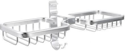 1 Pc Zeep Rek Afvoer Beugel Verwijderbare Opslag Rack Met Nail-Gratis Lijm Badkamer Organizer staal kleur