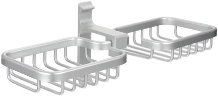 1 Pc Zeep Rek Afvoer Beugel Verwijderbare Opslag Rack Met Nail-Gratis Lijm Badkamer Organizer zilver