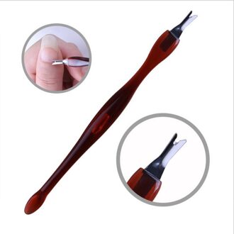 1 Pc Zilver Dual-Ended Rvs Uv Gel Remover Cuticle Pusher Manicure Professionele Nail Art Care Tools 8