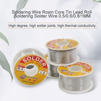1 Pcs 0.5/0.6/0.8/1 Mm Soldeer Tin Lood Rosin Core Ca. Flux Inhoud 2.0% lassen Reparatie Gereedschap Voor Elektrische Solderen B2-1MM 100G