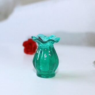 1 Pcs 1/12 Dollhouse Miniatuur Mini Vaas Voor Ob11 Bjd Poppenhuis Keuken Meubels Decor Accessoires blauw