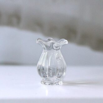 1 Pcs 1/12 Dollhouse Miniatuur Mini Vaas Voor Ob11 Bjd Poppenhuis Keuken Meubels Decor Accessoires wit