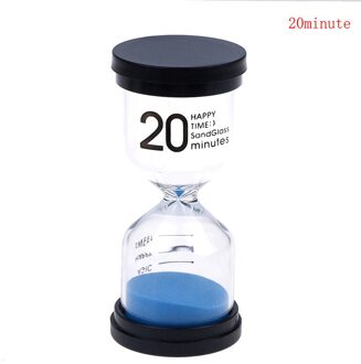 1 Pcs 1/3/5/10/15/20/30 Minuten Zandloper Timer Desktop Mini zand Klok Timers Voor Kinderen Borstel Tanden Thuis Ornament 7 Kleuren 20 Minutes