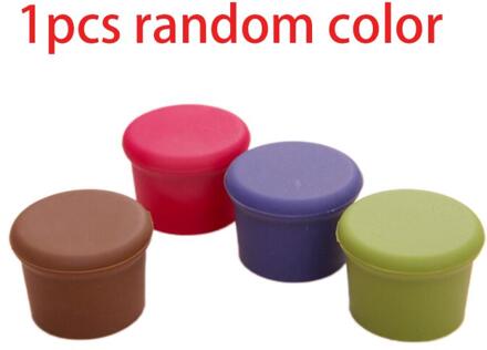 1 Pcs 1 Pcs Wijnfles Stopper Siliconen Bar Gereedschap Preserve Wijn Fles Stoppers Keuken Wine Champagne Stopper Cover stro