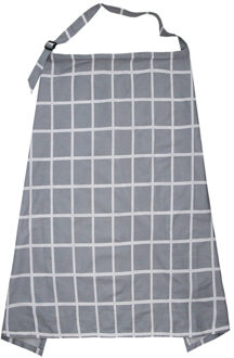 1 Pcs 100% Katoen Ademend Borstvoeding Cover Mousseline Voeden Baby Schort Mama Buiten Voeden Baby Borst Verpleging Cover grijs plein