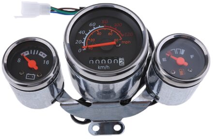 1 Pcs 12V Snelheidsmeter/Gas/Batterij Niveau Gauge Cluster 5 Pins Plug voor 49/50/ 125/150cc Chinese Scooter Bromfiets Motorfiets ATV Etc