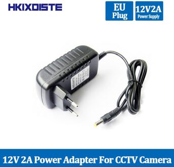 1 Pcs 12V2A Ac 100 V-240 V Converter Adapter Dc 12V 2A 2000mA Voeding Eu Plug 5.5 Mm X 2.1-2.5 Mm Voor Led Cctv