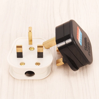 1 Pcs 13A 230V High Quality Black 3 Pin UK Mains Top Plug Appliance Power Socket Fuse Adapter Household