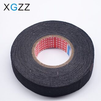 1 Pcs 19 Mm X 15M Auto Auto Kabelboom Flanel Lijm Vilt Tape Zwart Doek Stof Tape Auto-Styling 5 stk