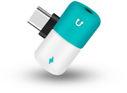 1 Pcs 2 In 1 Type C Naar 3.5 Mm Koptelefoon Jack Aux Adapter Opladen Audio Kabel Converter Usb Type C Splitter Hoofdtelefoon Adapter