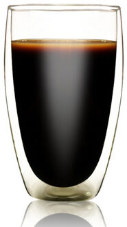 1 pcs 200-450ml dubbelwandige Borosilicaatglas hittebestendig Glas Koffie Explosieveilige Glas met Cartoon Verpakking