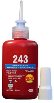 1 Pcs 243 Medium Strength Threadlocker Anaerobic Adhesive to Medium Glue For M8 GQ999 Liquid Thread Strength 50ml M20 Blue D8N8