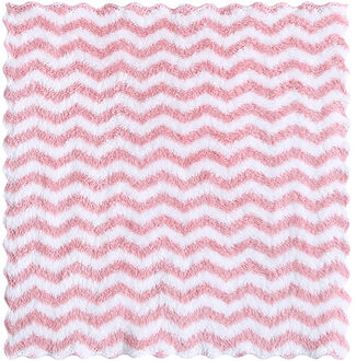 1 Pcs 26X24 Cm Zachte Dikke Absorberende Olie-Gratis Niet-pluizende Keuken Vaatdoek Schurende Doek Vier kleur Huishoudelijk Schoonmaken Doek roze