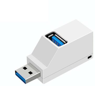 1 Pcs 3 Port Usb Hub Voor Pc Laptop Accessoires Multi Usb Splitter Hub Gebruik Power Adapter Usb 2.0 3.0 hi-Speed Hub Adapter wit
