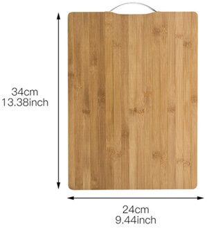 1 Pcs 3 Size Bamboe Snijplank Hakblok Mat Thicken Anti-Slip Schoon Keuken Tool Snijplank keuken Accessoires 34x24cm