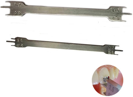 1 pcs 3 Size Dental Bracket locator Bracket Placement Gauge Dental Orthodontic Instruments Tool