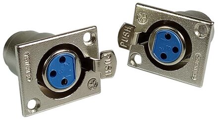 1 pcs 3pin XLR Plug Vernikkeld Vrouwelijke Jack Panel Mount Connector Speaker Microfoon Powercon Plug