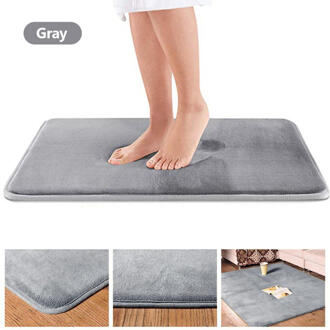 1 Pcs 40*60Cm Thuis Badmat Antislip Badkamer Tapijt Zacht Koraal Fleece Memory Foam Tapijt mat Keuken Wc Floor Decor Wasbare