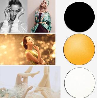1 Pcs 5 In 1 Ronde Reflector 60Cm Foto Licht Invullen Plaat Opvouwbare Diffuser Reflector Voor Fotografie Mini Studio draagbare S7M5