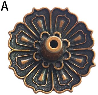1 Pcs 9-Hole Koperen Wierook Houder Mini Lotus Bloem Wierook Brander Kegels Wierookvat Theehuis Home Decoratie Accessoires
