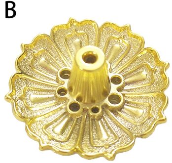 1 Pcs 9-Hole Koperen Wierook Houder Mini Lotus Bloem Wierook Brander Kegels Wierookvat Theehuis Home Decoratie Accessoires