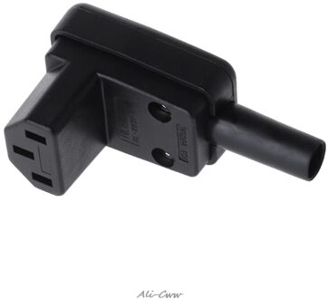 1 Pcs 90 Graden Schuine Iec 320 C13 Vrouwelijke Plug Ac 10A 250V Netsnoer Kabel Connector