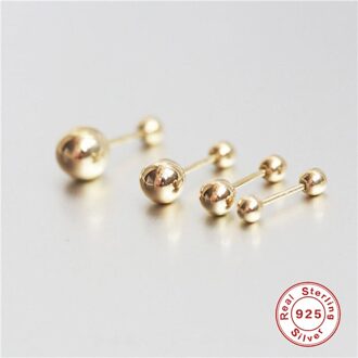 1 Pcs 925 Sterling Zilver Koreaanse Ins Mini Stud Oorbellen Voor Meisje Vrouwen Anniversary Minimalistische Oor Bone Pendientes Fijne Sieraden 1stk 4mm