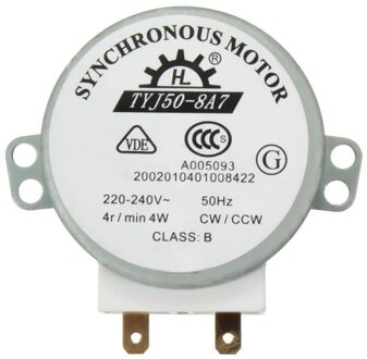 1 pcs AC 220 V-240 V 50Hz CW/CCW Magnetron Turntable Draaitafel Synchrone Motor TYJ50-8A7 D As 4 RPM