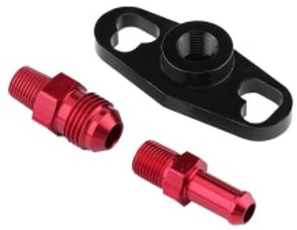 1 Pcs Adapter Fuel Line Rail Drukregelaar Voor Toyota Nissan Aluminium Rood + Zwarte Auto Praktische Voorraad