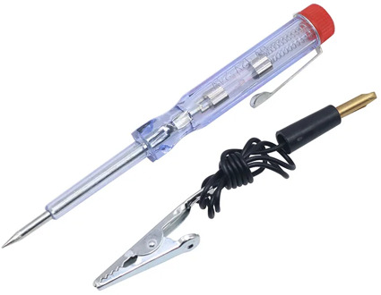 1 Pcs Alligator Clip Electric Pen DC6/12/24V probe lamp test probe lamp car lamp circuit tester lamp voltage test pen detector