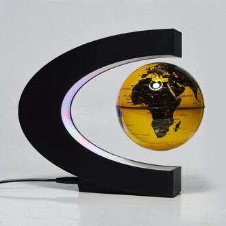 1 Pcs Anti-Zwaartekracht Maglev Globe Ornamenten Perpetual Motion Machine Office Desktop Speelgoed Decoratie Beeldjes Tool Accessoires Goud