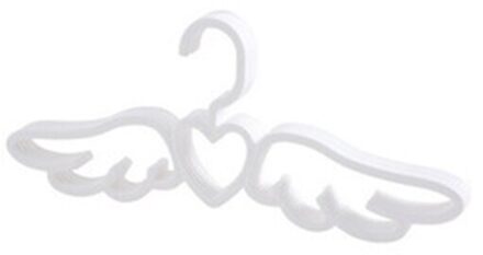 1 Pcs Antislip Angel Wing Vorm Plastic Hanger Kleren Props Huishoudelijke Kleerhangers Volwassen Droogrekken wit