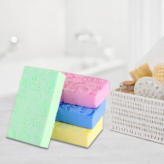 1 Pcs Bad Spons Lichaam Dode Huid Remover Exfoliërende Massager Cleaning Zachte Douche Borstel Voor Kids Volwassenen Badkamer Benodigdheden geel