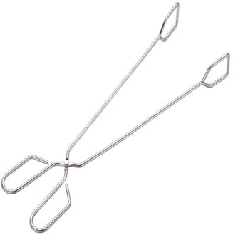 1 Pcs Bbq Tang Voor Grillen Rvs Barbecue Clip Pizza Brood Klem Koken Tool BOM666 35cm