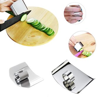 1 Pcs Beschermen Vinger Keuken Accessoires Koken Gereedschap Draagbare Hand Protector Veiligheid Guards Rvs Finger Guard