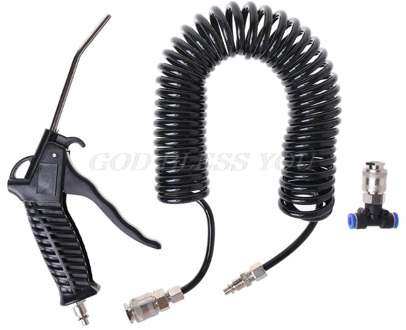 1 Pcs Black Air Duster Blow Gun Pneumatic Wind Blowing Kit EU Connector PU Hose Drop Shipping