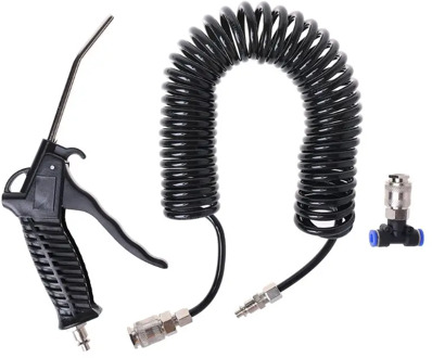 1 pcs Black Air Duster Blow Gun Pneumatic Wind Blowing Kit EU Connector PU Hose