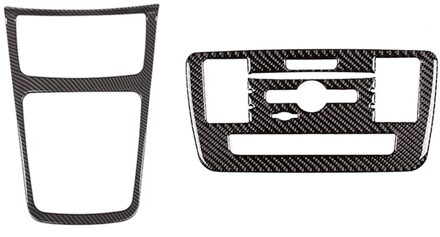 1 Pcs Black Chrome Interieur Centrum Opbergdoos & 1 Pcs Console Panel Frame Cd Airconditioning Bedieningspaneel Cover