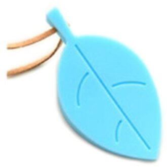1 Pcs Bladvorm Rubber Deur Stop Stoppers Wiggen Anti-Map Veiligheid Deur Kaart Opknoping Baby Kinderen Veiligheid Stoppers blauw