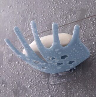 1 Pcs Boor Gratis Zeepbakje Houder Wall Mounted Storage Rack Holder Hollow Type Zeep Spons Zeepbakje Badkamer Accessoires 1stk