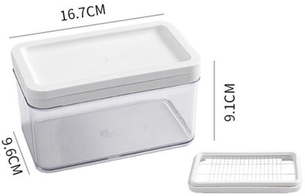 1 Pcs Botervloot Met Deksel Huishoudelijke Bakken Rvs Boter Cutter Keuken Kaas Opbergdoos Boter Separator Slicer Doos 3 cells