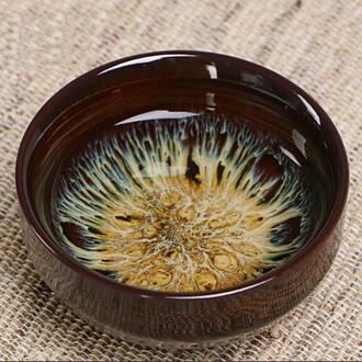 1 Pcs Chinese Thee Set Temmoku Glazuur Thee Kopjes Kung Fu Kopjes Bouwen Oven Keramische Kopje Thee Kop Hoge Thee set