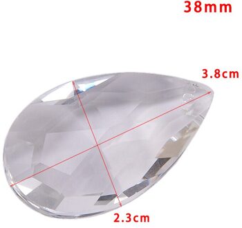 1 Pcs Clear Kroonluchter Glas Kristallen Lamp Multi Facet Kraal Transparant Opknoping Druppels Hangers 38mm
