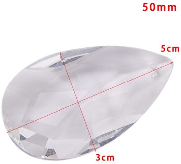 1 Pcs Clear Kroonluchter Glas Kristallen Lamp Multi Facet Kraal Transparant Opknoping Druppels Hangers 50mm