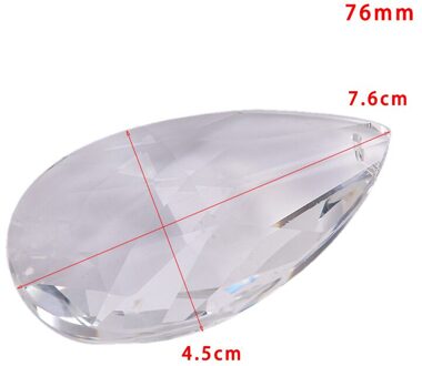 1 Pcs Clear Kroonluchter Glas Kristallen Lamp Multi Facet Kraal Transparant Opknoping Druppels Hangers 76mm