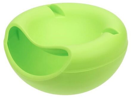 1 Pcs Creatieve Cuisine Thuis Gadgets Lui Snack Kom Dubbele Lagen Snack Opbergdoos Lui Fruitschaal Kom Keuken Accessoires groen
